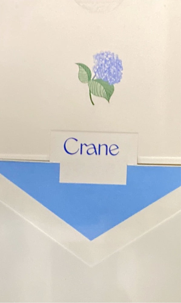 CRANE BOXED NOTE CARDS - CCO - HYDRANGEA CARD