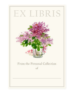 BOOKPLATES - FD - LAVENDER LILACS SET OF 5