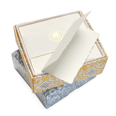 PLACE CARDS - OA - MEDIOEVALIS DECKLED PLACE CARDS- WHITE