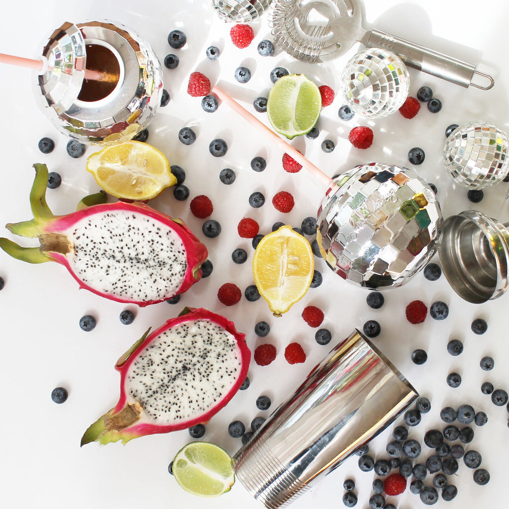 BLING PARTY CUP - PP - DISCO BALL WITH STRAW - SALE