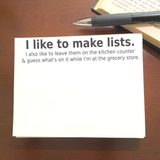 I like to make list note pad