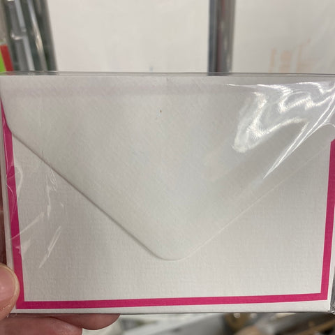 MINI NOTE CARDS - OCM - CREAM LAID WITH NAVY BLUE