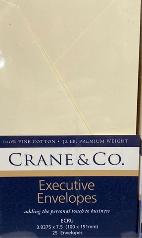 CRANE'S ENVELOPES - 32 LB ECRU KID FINISH-EXECUTIVE