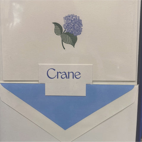 CRANE BOXED NOTE CARDS - CCO - HYDRANGEA CARD