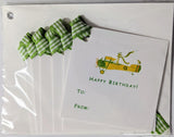 GIFT TAG SET - LB - BIRTHDAY PLANE BLUE, PINK GREEN