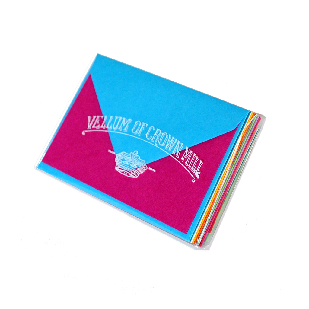 MINI NOTE CARDS - OCM - BRIGHT ASSORTED COLORS