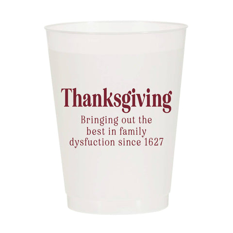 Thanksgiving Family Dysfunction Frosted Cups- Fall