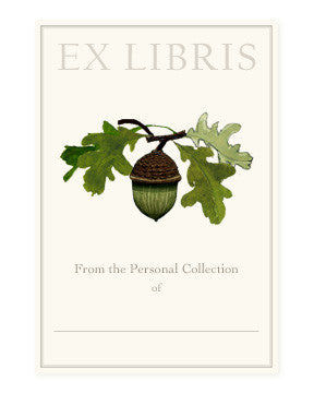 BOOKPLATES - FD - ACORN STEM SET OF 5
