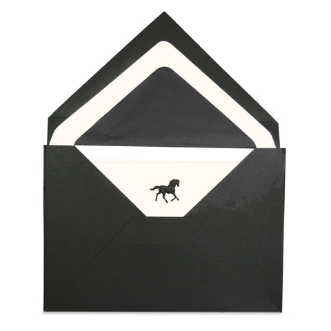 BOXED NOTE CARDS -OCM- BLACK HORSE