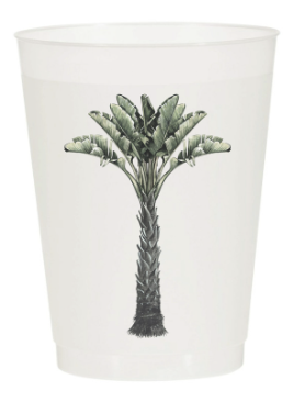 Palm Tree Vibes Frosted Cups - Summer