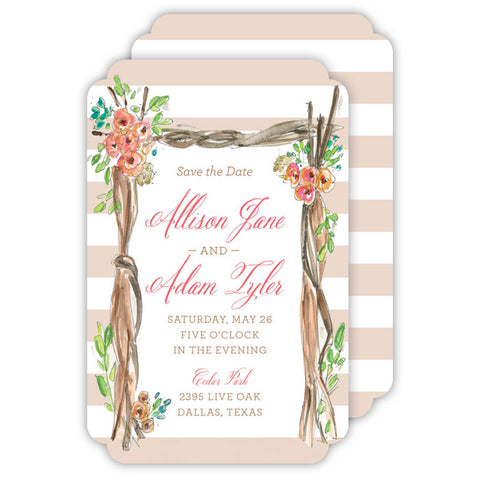 BOXED IMPRINTABLE INVITATIONS - RAB - WOODED FLORAL