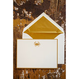 BOXED NOTE CARDS - PP - GOLDEN CRAB ENGRAVED SET OF 10