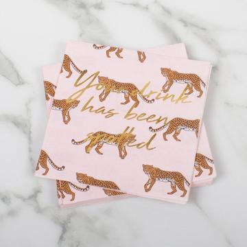 NAPKINS - EOL - CHEETAH YOUR DRINK.....