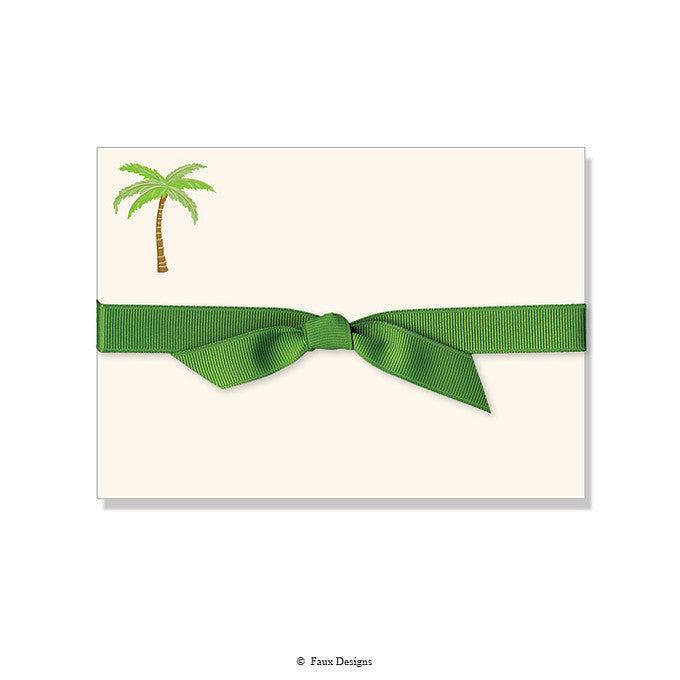 BOXED NOTE CARDS - FXD - PALM TREE WITH FOIL SET OF 10