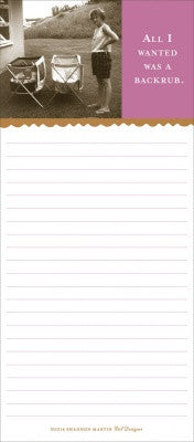 NOTE PAD - MAGNETIC - SM - ALL I WANTED