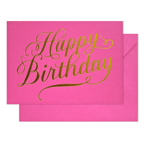 BIRTHDAY - SP- LARGE CARD  W/GOLD FOIL BIRTHDAY