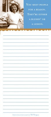 NOTE PAD MAGNETIC  - SM - BLESSIN' OR A LESSON
