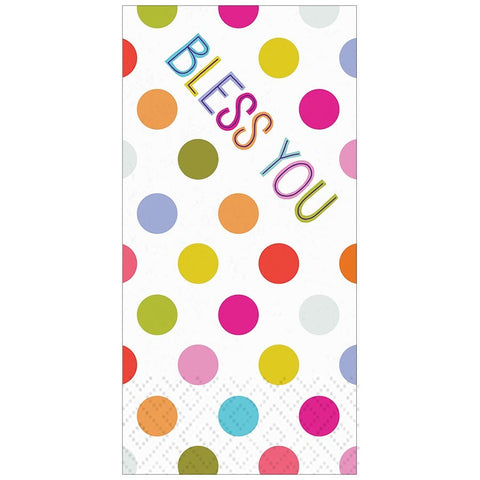 TISSUES - DD - BLESS YOU W/ POLKA DOTS