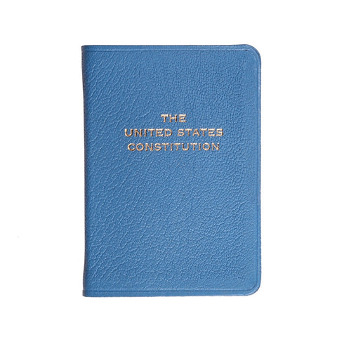MINI LEATHER BOOK - GI - UNITED STATES CONSTITUTION - BLUE