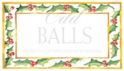 CHRISTMAS PLACE CARDS - OB - HOLLY BORDERED
