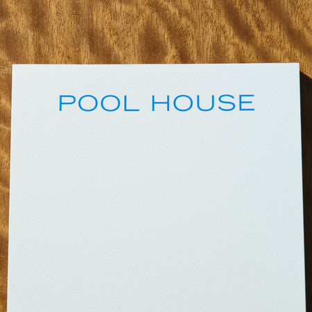 NOTEPAD - TP - POOL HOUSE