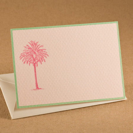 ENCLOSURE CARDS - TP - PALM ON PINk ENGRAVED