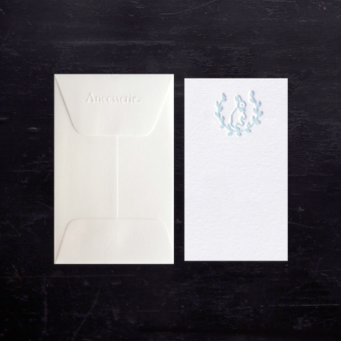 ENCLOSURE CARD - ANC -  BLUE PIXIE LILY BUNNY