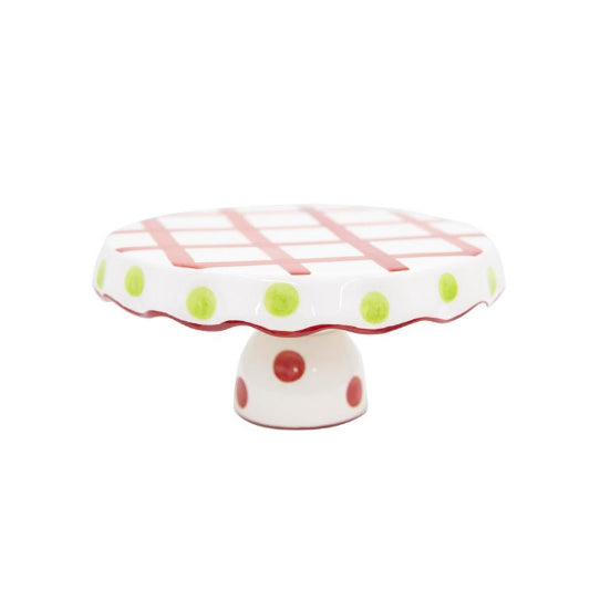FESTIVE CAKE STAND - MSC - GINGHAM