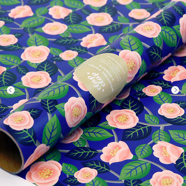 WRAPPING PAPER - CC - CAMELIA PINK ROSES