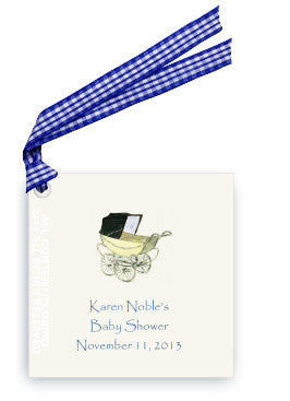 GIFT TAG -LB- BABY BOY CARRIAGE