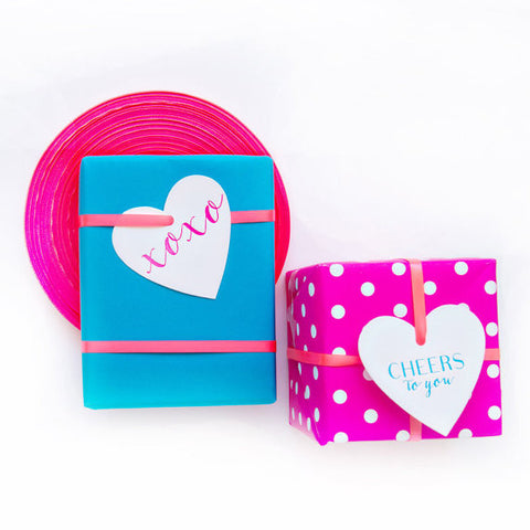 GIFT TAGS - HP - CHEERS/XOXO LETTERPRESSED