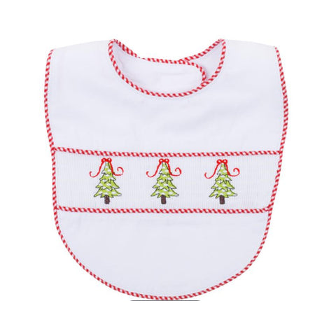 BABY BIB - MSC - EMBROIDERED CHRISTMAS BIB TREES BOY OR GIRL