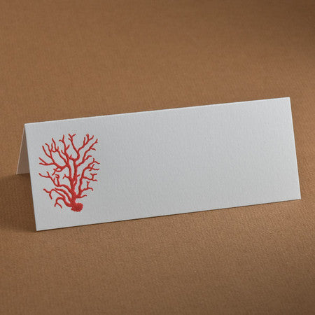 PLACE CARDS - TP - CORAL ENGRAVED SET OF 10
