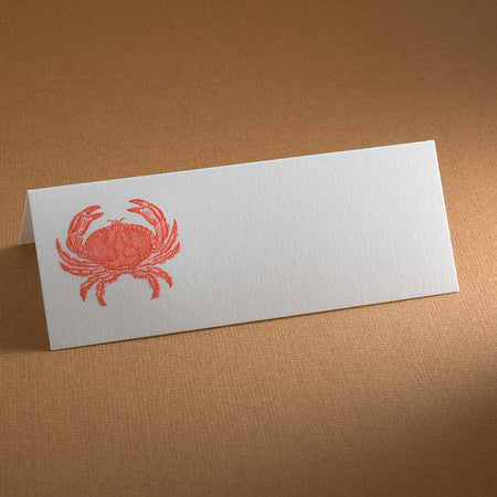 PLACE CARDS - TP - CRAB ENGRAVED SET OF  10