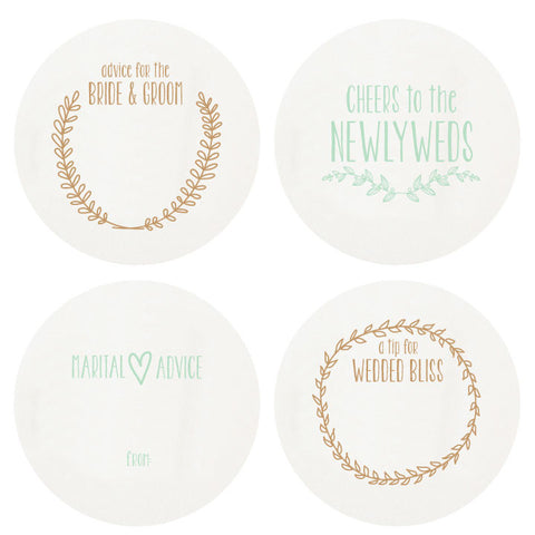 COASTERS - HP - NEWLYWEDS LARGE BOX SET OF 100 LETTERPRESSED