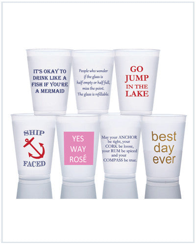 SHATTERPROOF CUPS - TD - BEST DAY EVER - WEDDING PLASTIC CUPS SET OF 10