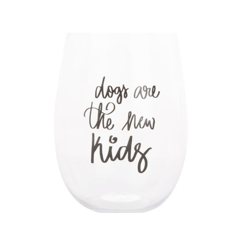 PLASTIC WINE CUPS - MSC -  DOGS ARE THE NEW KIDS