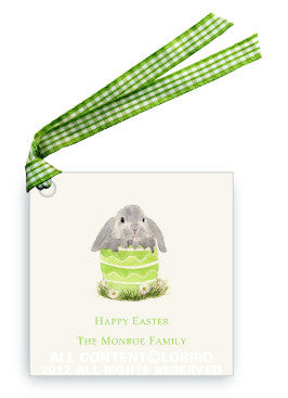 GIFT TAG  - LB - BUNNY IN EGG