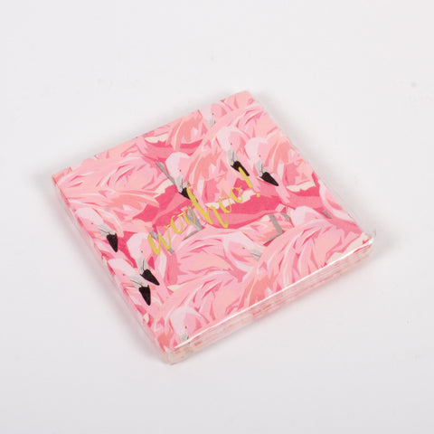 NAPKINS - EOL - FOIL WOOHOO ..FLAMINGO