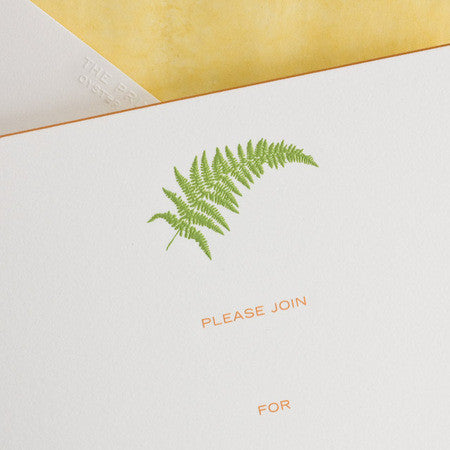 FILL-IN INVITATIONS - TP - FERN ENGRAVED
