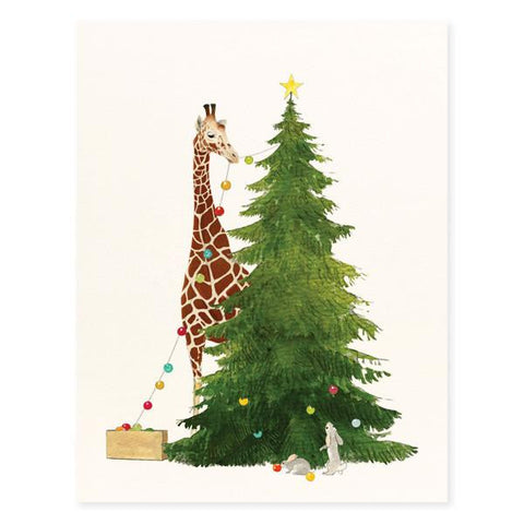 CHRISTMAS - FD - GIRAFFE TREE DECORATING