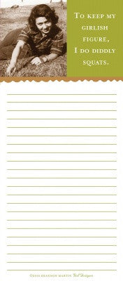 MAGNETIC LIST PAD - SM - GIRLISH FIGURE