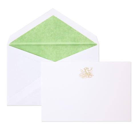 BOXED NOTE CARDS - D&C - COCKTAIL FROG GREEN
