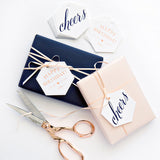 GIFT TAGS - HP - CHEERS/HAPPY BIRTHDAY LETTERPRESSED