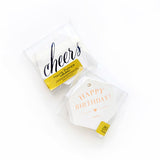 GIFT TAGS - HP - CHEERS/HAPPY BIRTHDAY LETTERPRESSED