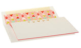 BOXED NOTE CARDS - KA - EMBOSSED GOLD HEARTS