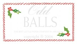 CHRISTMAS PLACE CARDS - ODB - CHRISTMAS LINEN SET OF 20 FOLDOVER