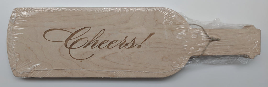 WOOD CUTTING BOARD - CHEERS WINE BOARD