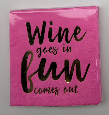 NAPKINS - SL - FOIL WINE GOES IN....