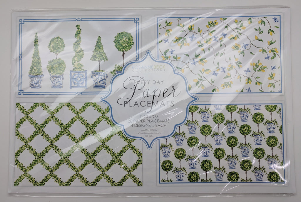 PAPER PLACEMATS - RAB - TOPIARY AND BOXWOOD